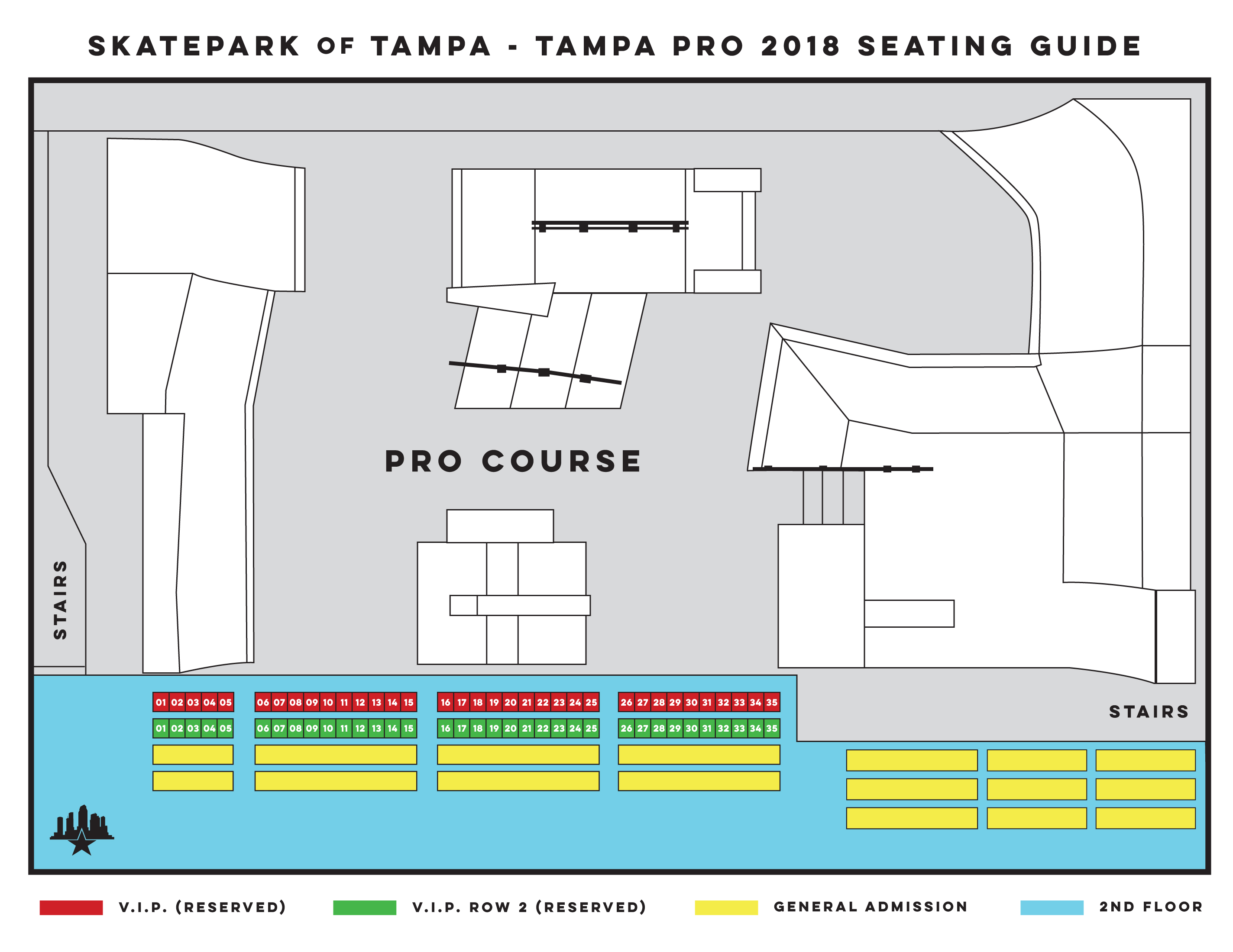 Tampa Pro 2018 Seating Guide